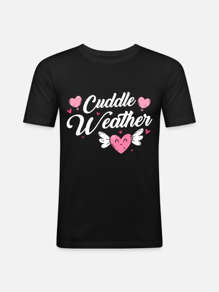 Liebe Umarmung Kinder - Männer Slim Fit T-Shirt - Schwarz