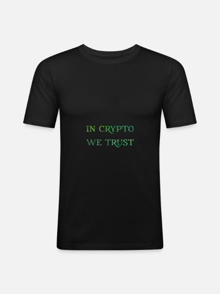 In crypto like trust - Men's Slim Fit T-Shirt - black