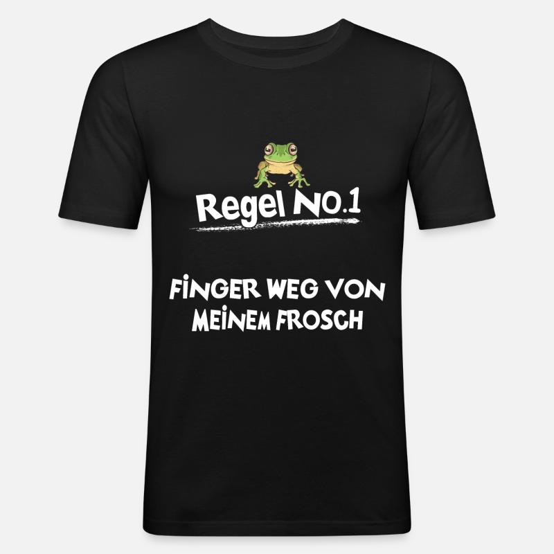 Frösche Frosch - Männer Slim Fit T-Shirt - Schwarz