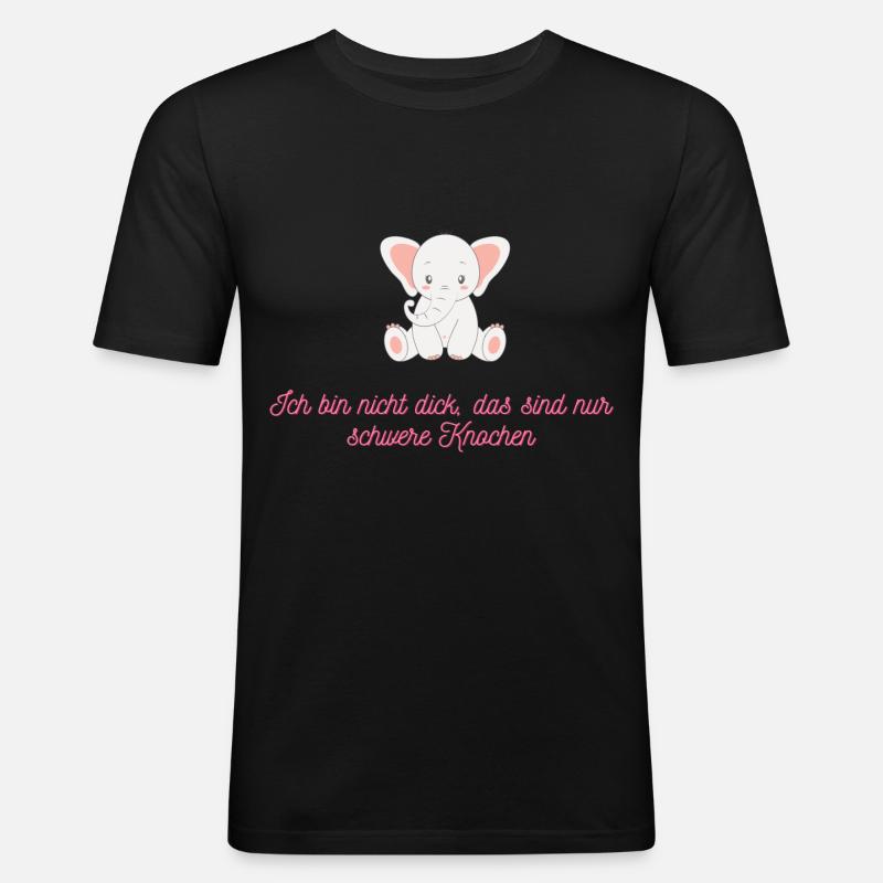 schwere Knochen - Männer Slim Fit T-Shirt - Schwarz