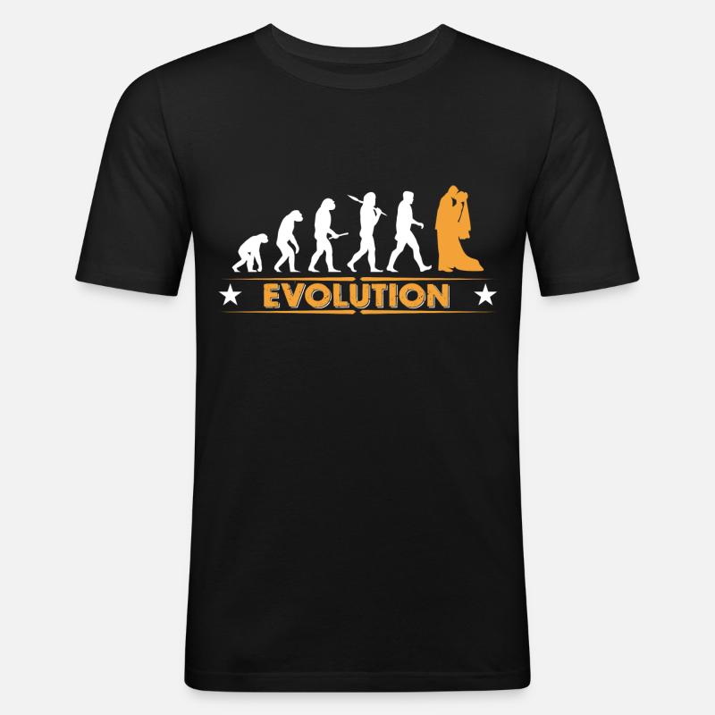 Wedding - evolution - Men's Slim Fit T-Shirt - black