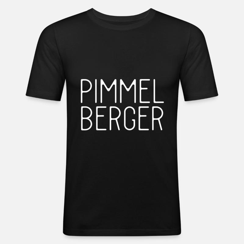 Pimmelberger - Männer Slim Fit T-Shirt - Schwarz