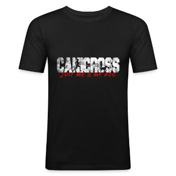 Canicross Moi Et Mon Chien | Cadeau sport chien - T-shirt près du corps Homme - noir - Devant - Nik (191cm)
