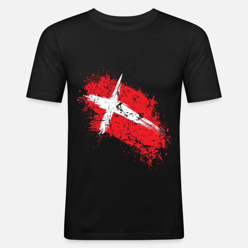 Denmark - Men's Slim Fit T-Shirt - black
