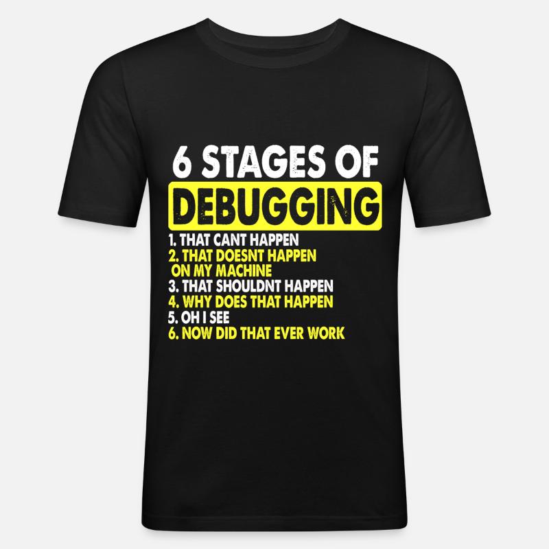 Débogage informatique - T-shirt près du corps Homme - noir
