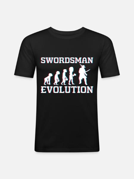 Warrior Kenjutsu Saber Fight - Men's Slim Fit T-Shirt - black