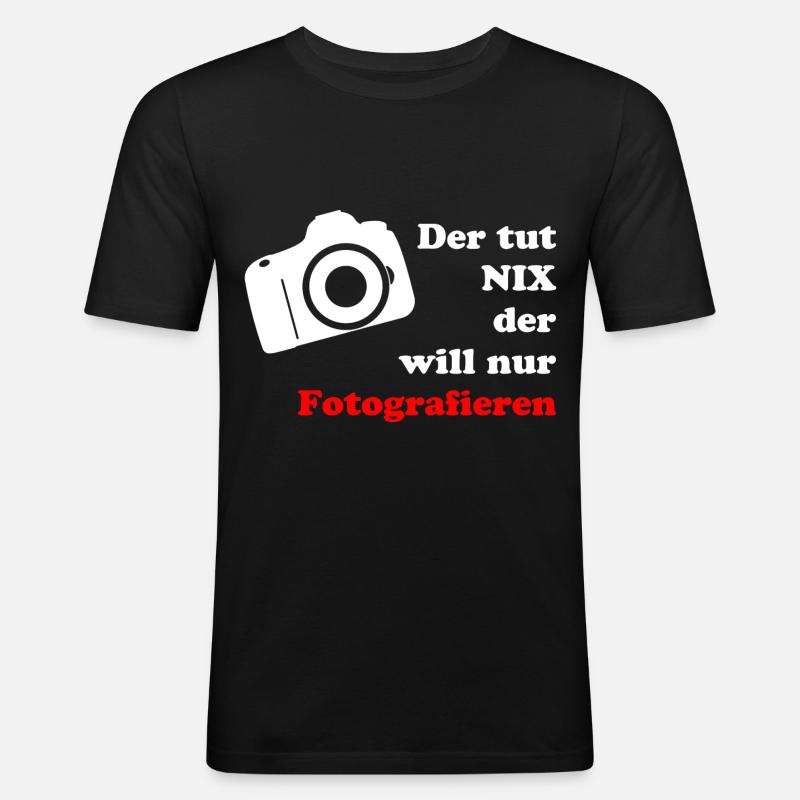 der tut nix - Männer Slim Fit T-Shirt - Schwarz
