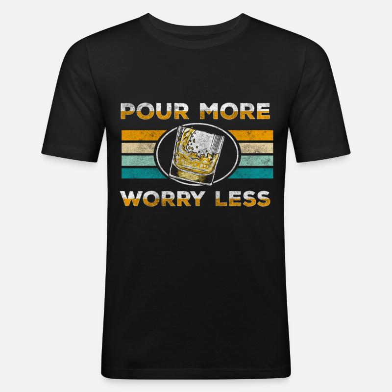 drinks longsdrinks - Männer Slim Fit T-Shirt - Schwarz