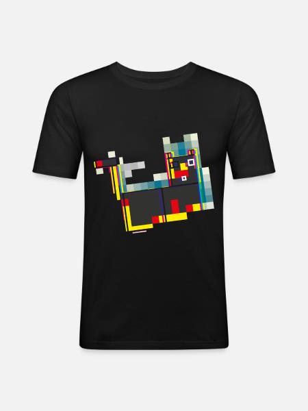 CAT FOUR - Men's Slim Fit T-Shirt - black