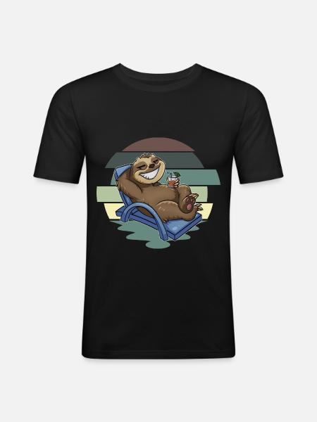 Sloth - Men's Slim Fit T-Shirt - black