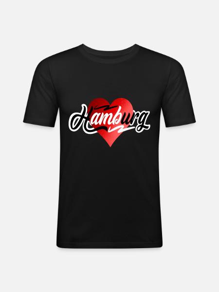 Hamburg - Men's Slim Fit T-Shirt - black