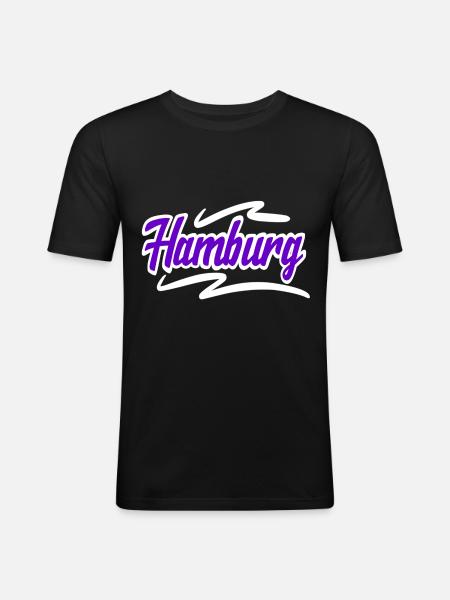Hamburg - Men's Slim Fit T-Shirt - black