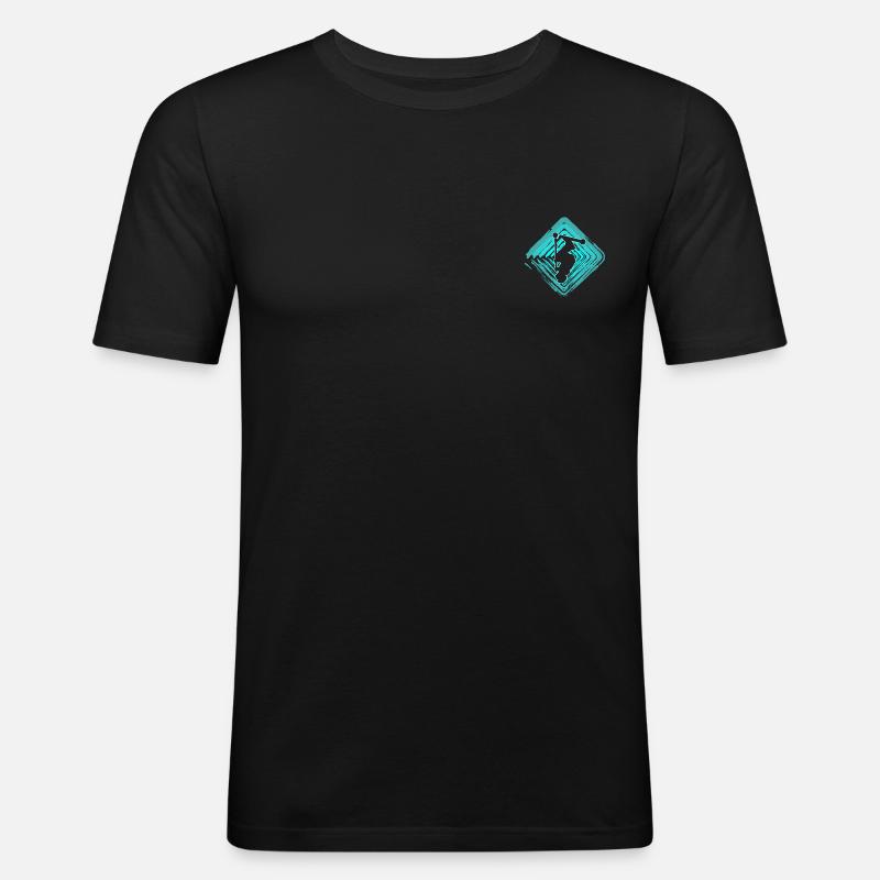stunt scooter trick scooter - Männer Slim Fit T-Shirt - Schwarz