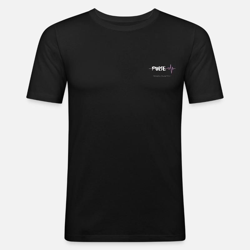 Pulse - Männer Slim Fit T-Shirt - Schwarz