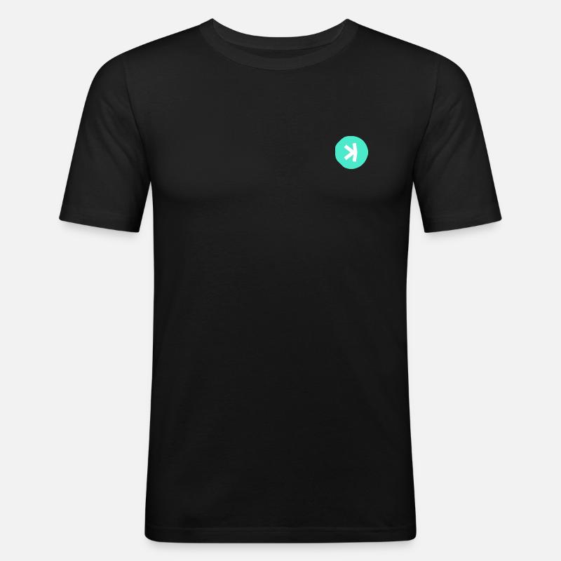 Kaspa (weiss) - Männer Slim Fit T-Shirt - Schwarz