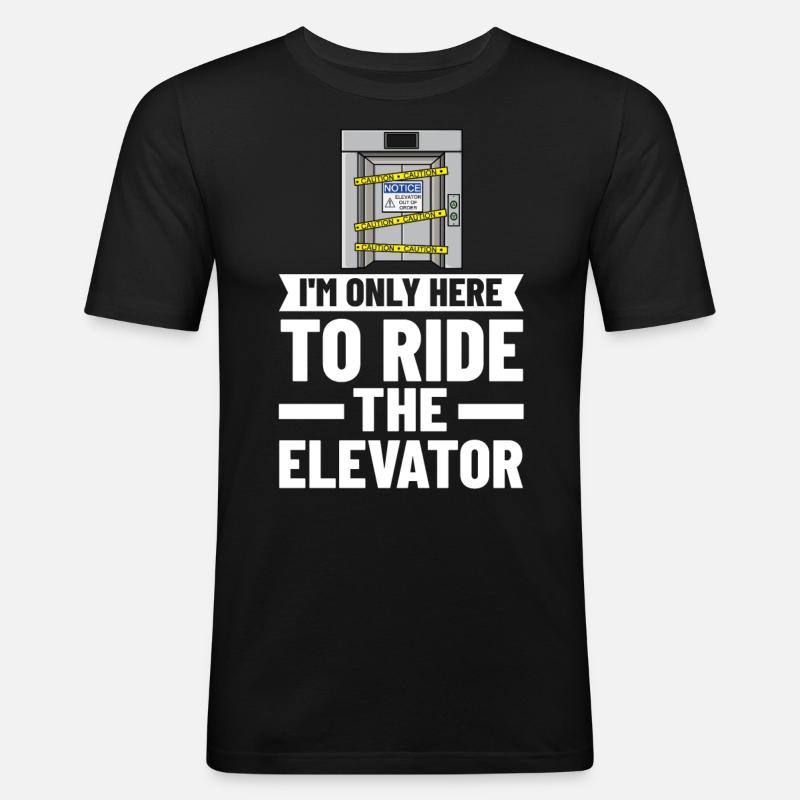 Technicien d’ascenseur Élévateur élévateur - T-shirt près du corps Homme - noir