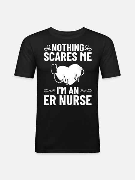 Infirmière d’urgence Premiers soins - T-shirt près du corps Homme - noir