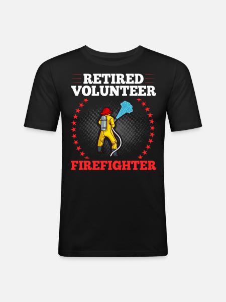 Volunteer Firefighter Firefighter Volunteers - Men's Slim Fit T-Shirt - black
