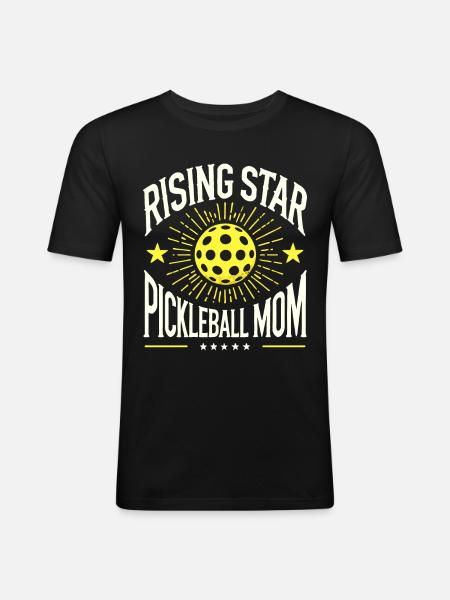 Rising Star Pickleball Mom - Men's Slim Fit T-Shirt - black