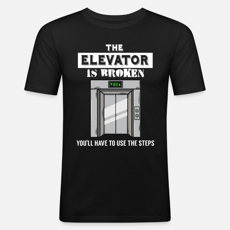 Aufzug Mechaniker Techniker Rolltreppe - Männer Slim Fit T-Shirt - Schwarz