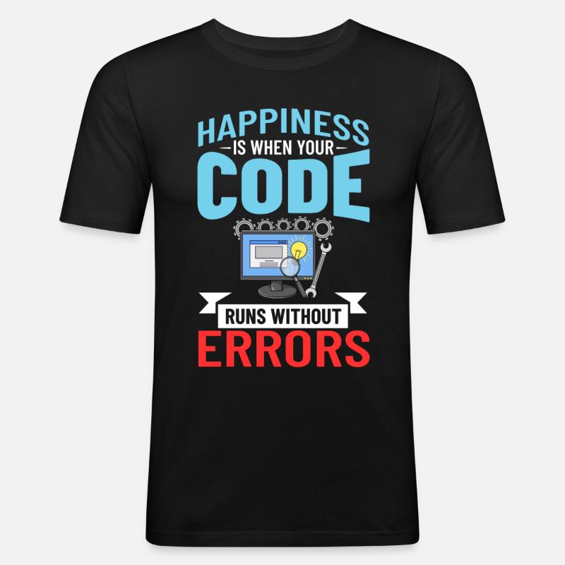 Software Development Software Developer Developer - Men's Slim Fit T-Shirt - black