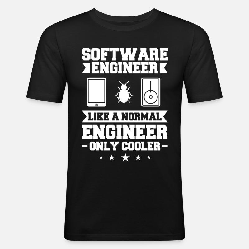 Software Engineering Softwaretechnik Ingenieur - Männer Slim Fit T-Shirt - Schwarz