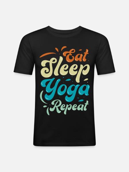 Every yoga lover knows it - Men's Slim Fit T-Shirt - black