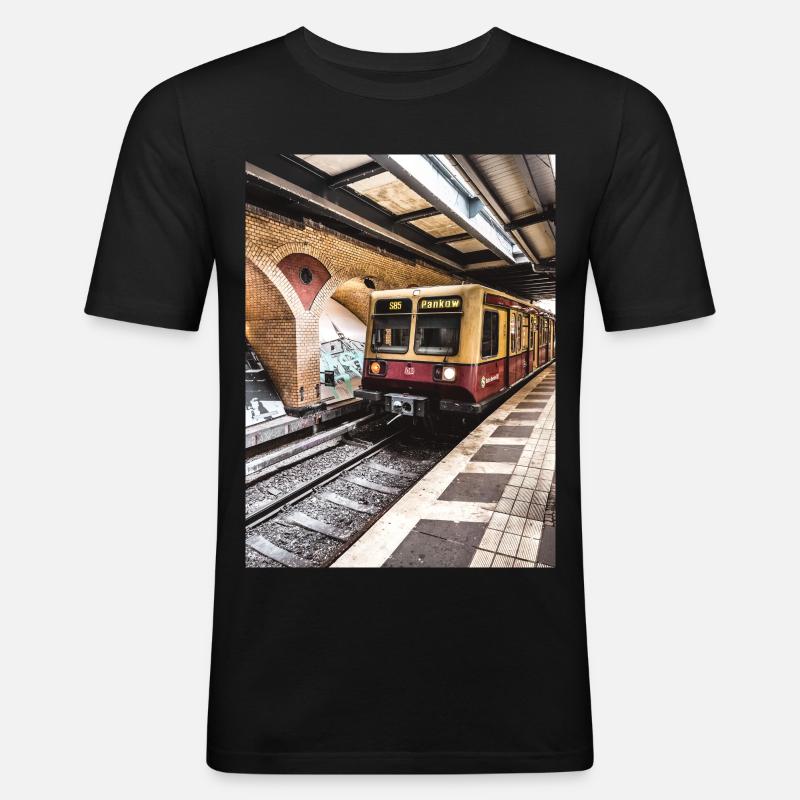 Pankow - Männer Slim Fit T-Shirt - Schwarz