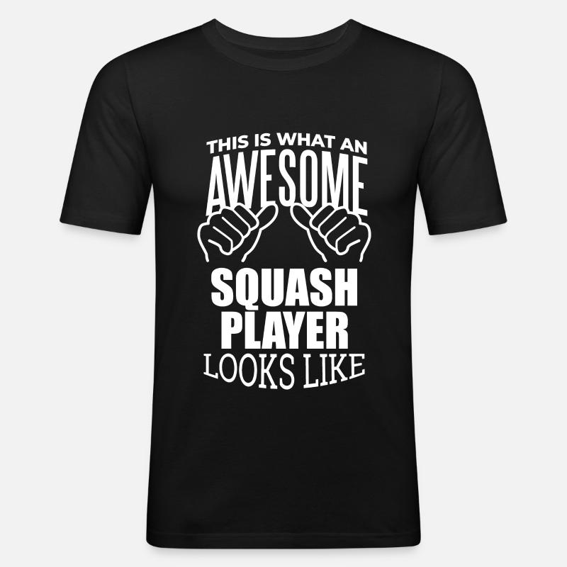 quetschen - Männer Slim Fit T-Shirt - Schwarz