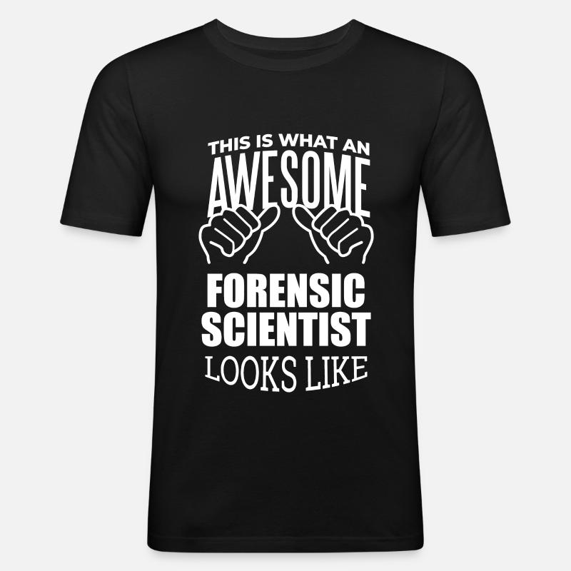 Forensik - Männer Slim Fit T-Shirt - Schwarz