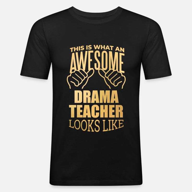 Drama - Männer Slim Fit T-Shirt - Schwarz