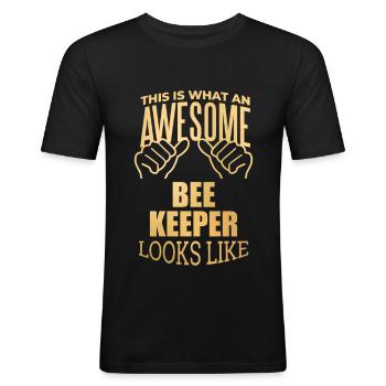 Beekeeper - Men's Slim Fit T-Shirt - black - Front - Nik (191cm)