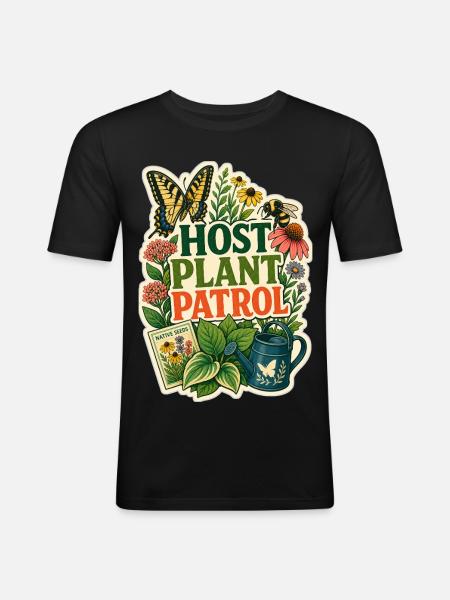 HOST PLANT PATROL Plants - Men's Slim Fit T-Shirt - black