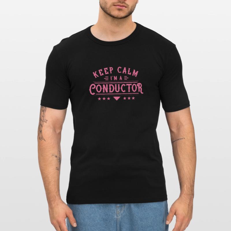 Bleib ruhig ich bin ein Dirigent Dirigentin Sprüch Männer Slim Fit T-Shirt