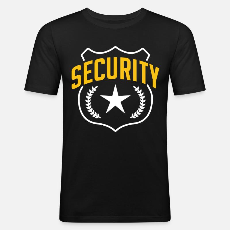 Sicherheit Türsteher Security Sicherheitsmann - Männer Slim Fit T-Shirt - Schwarz
