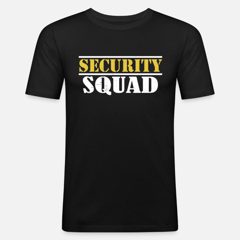 Security Squad Security Security Bouncer - T-shirt près du corps Homme - noir