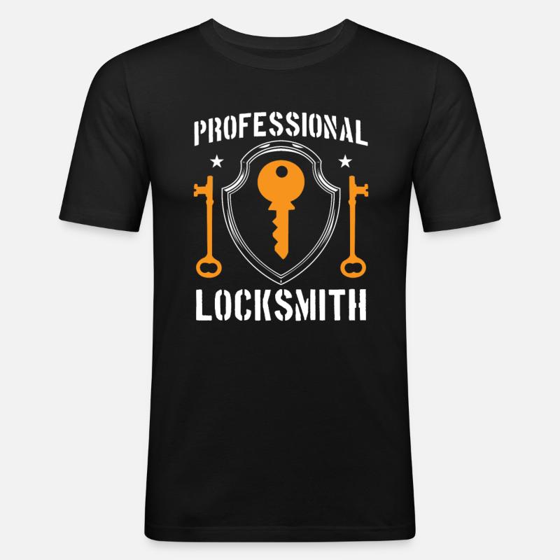Professional locksmith locksmith lock - Men's Slim Fit T-Shirt - black