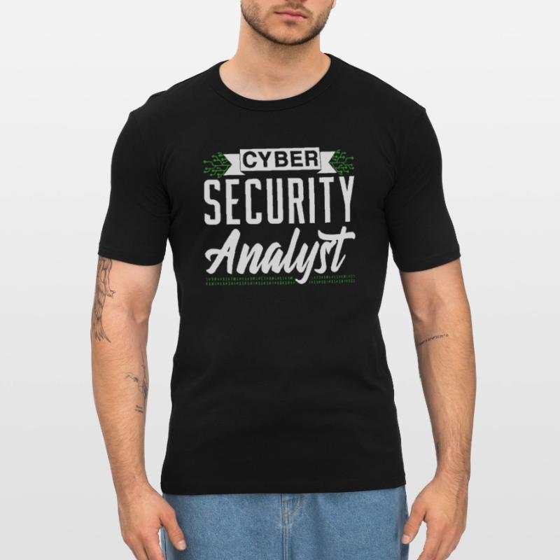 Analyste de cybersécurité Hacker IT Security Hack T-shirt près du corps Homme