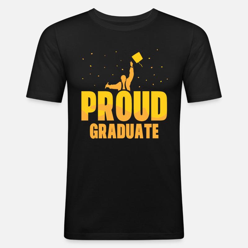 Stolzer Absolvent Graduiertenfest Graduierte - Männer Slim Fit T-Shirt - Schwarz