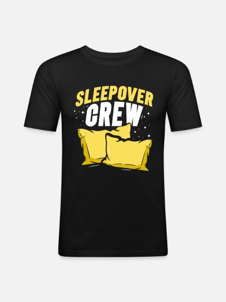 Nuit en équipe Nuitée - T-shirt près du corps Homme - noir