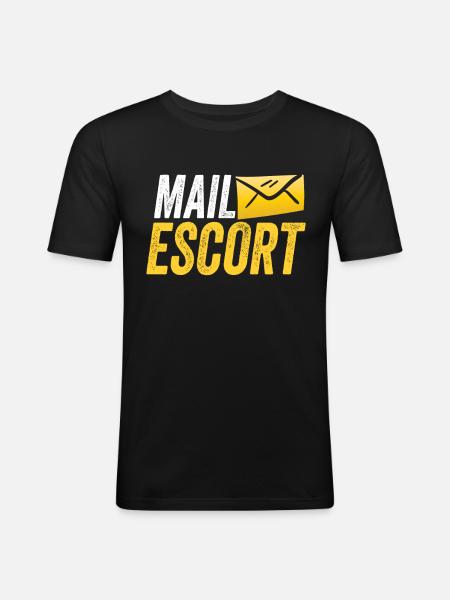 Postman Parcel Service Delivery Postman - Men's Slim Fit T-Shirt - black