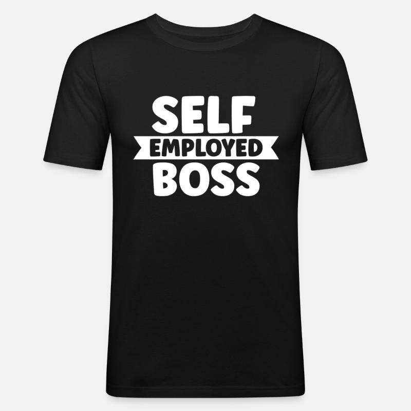 Selbständiger Chef Freelancer Selbstständig - Männer Slim Fit T-Shirt - Schwarz