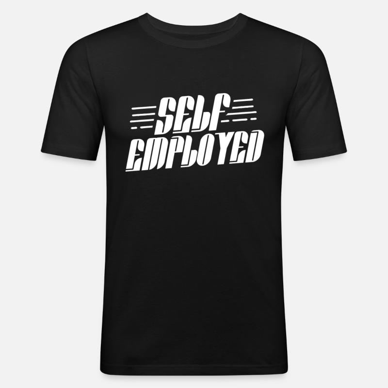 Selbstständig Freelancer Freiberufler - Männer Slim Fit T-Shirt - Schwarz