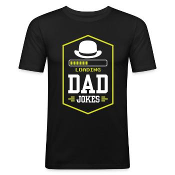 Dad Joke Papa Witz Jokes Vater - Männer Slim Fit T-Shirt - Schwarz - Vorne - Nik (191cm)