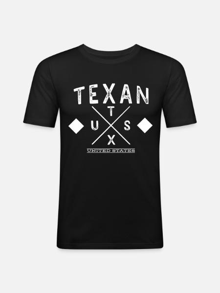 Texan Sayings Texan Texas Pride - Men's Slim Fit T-Shirt - black