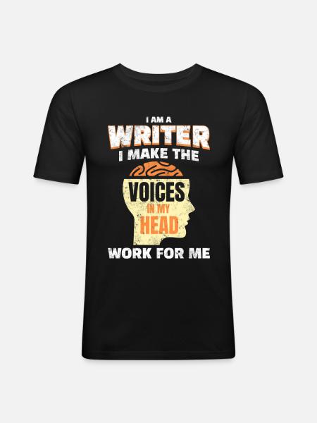 Writer Author Blogger - Men's Slim Fit T-Shirt - black