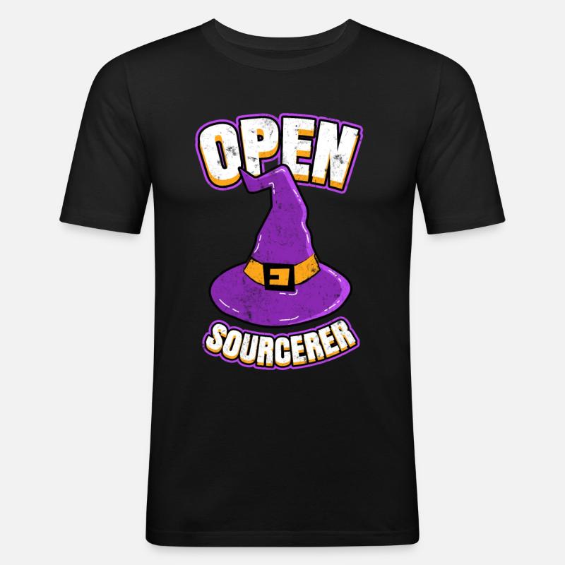 Programmeurs open source Hacker - T-shirt près du corps Homme - noir