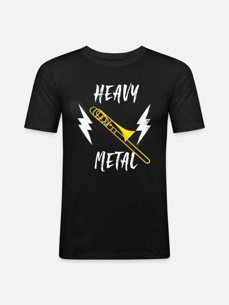 Trombone heavy metal - Men's Slim Fit T-Shirt - black