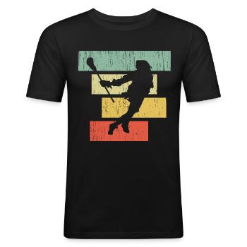lacrosse - Men's Slim Fit T-Shirt - black - Front - Nik (191cm)