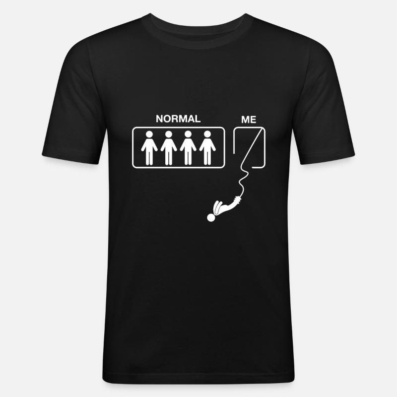 Bungeejumping Springen - Männer Slim Fit T-Shirt - Schwarz